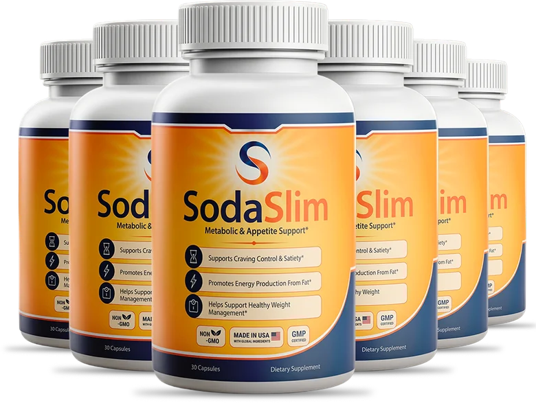 SodaSlim weight management supplement bottles